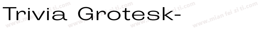 Trivia Grotesk字体转换